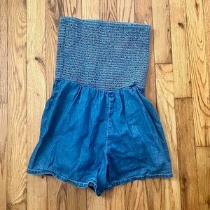 American Apparel High Waist Blue Denim Shorts